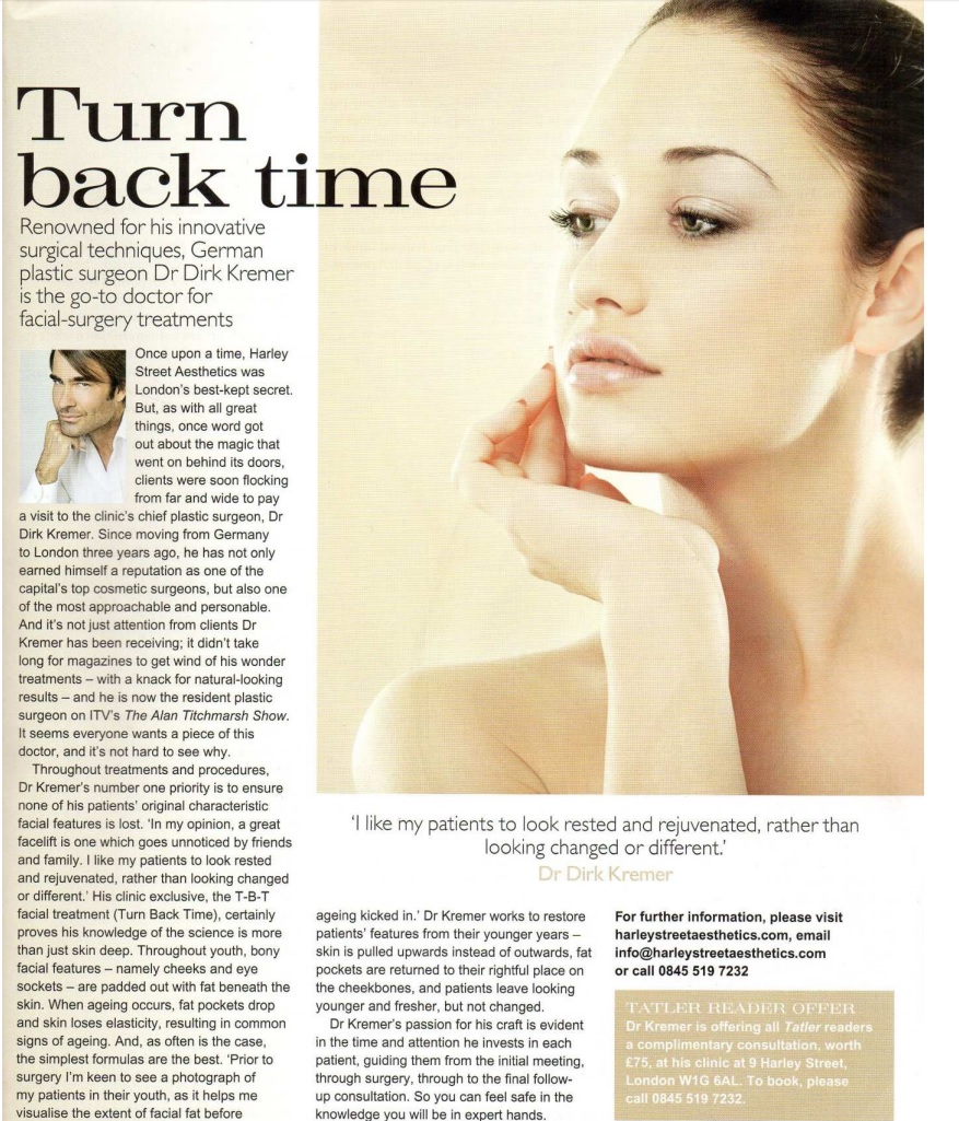 Tatler Beauty and Cosmetic Surgery Guide 2013 | SkinDoc formula